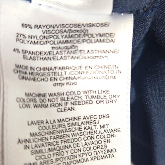 Brooks Brothers Navy Blue Sheath Dress V-Neck Short Sleeve Size Large - Picture 5 of 6